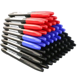 Lot de 8 stylos marqueurs permanents à pointe Fine, encre étanche, Fine pointe brute, noir, bleu, rouge, 1.5mm 