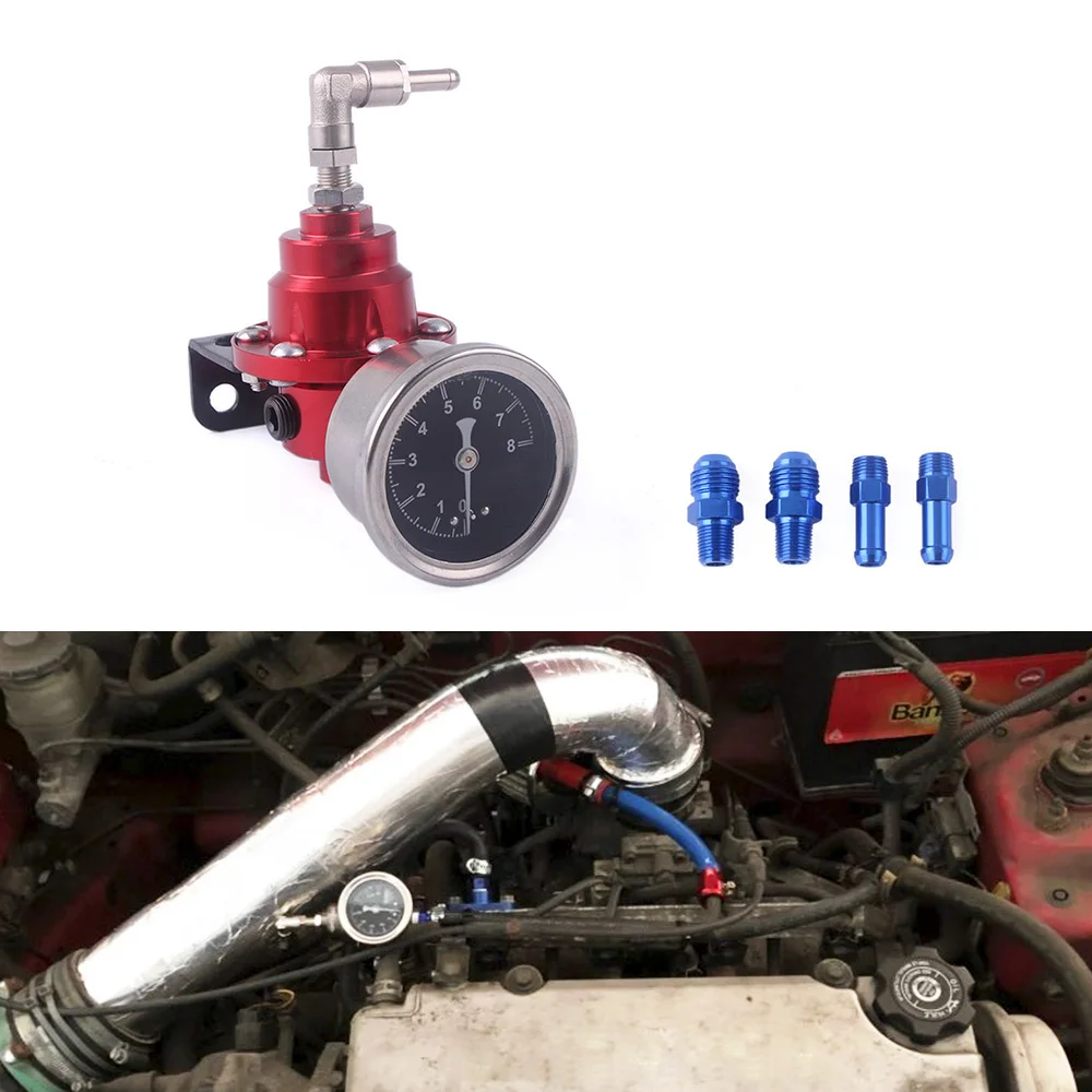 Tbest Pression de carburant du véhicule Kit de régulateur de pression de carburant universel en