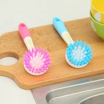 

Handheld Cleaning Brush Kitchen Household Cleaning Brush Non-Stick Hand Long Handle Cleaning Brush Kitchen Tool