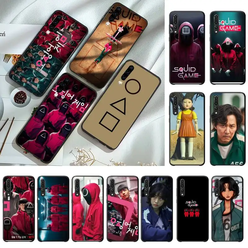 Чехол для телефона из Кореи игра кальмар Huawei P20 P40 lite mate 10 20 pro Psmart2019 Y7 P30 Coque |