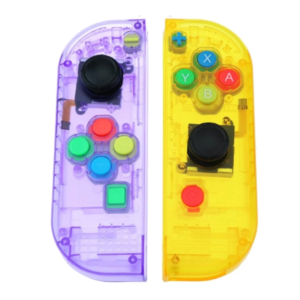 YuXi корпус, чехол для kingd переключатель, контроллер NS Joy-Con, прозрачный разноцветный сменный защитный чехол s - Цвет: RS