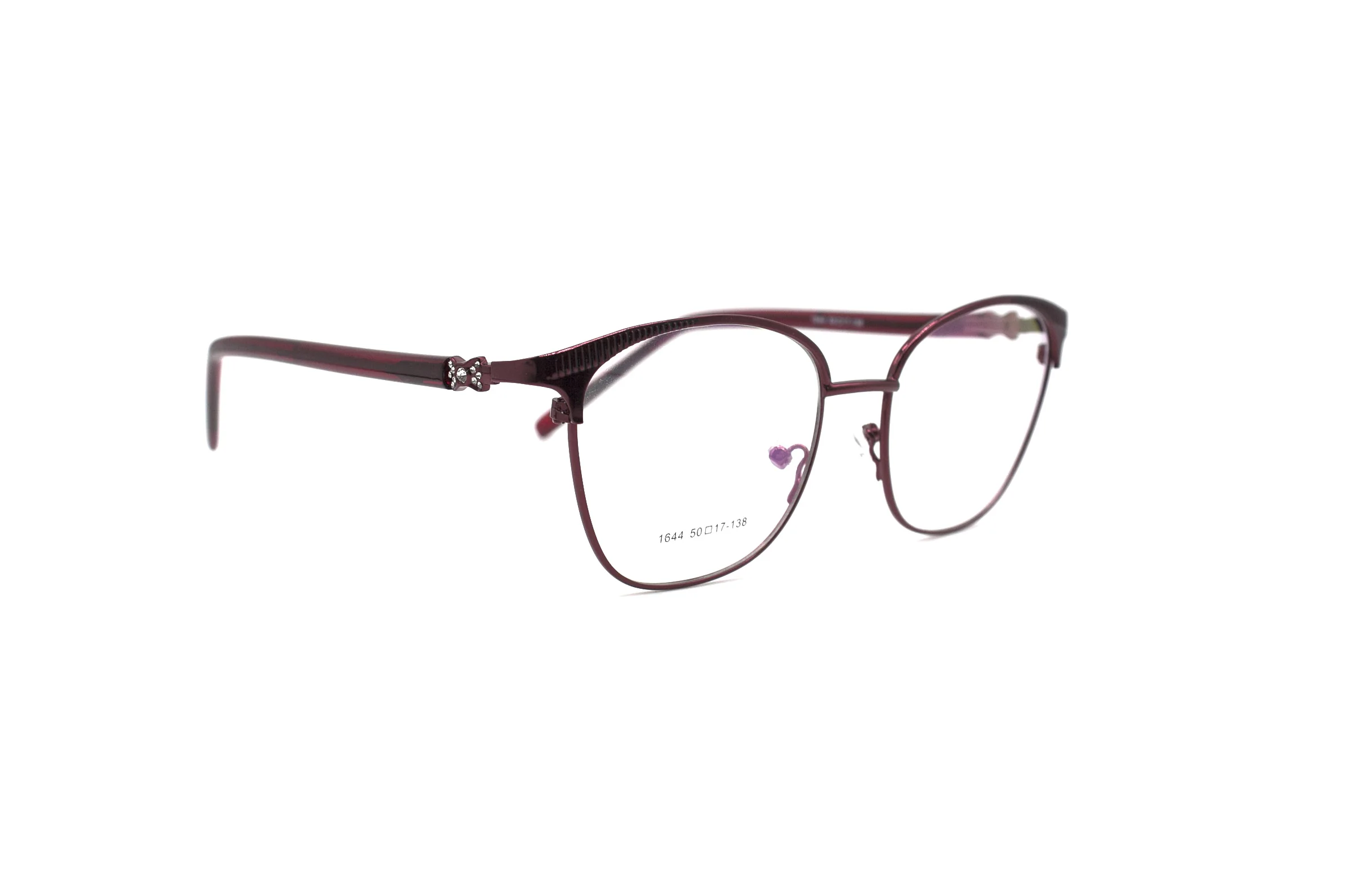 Red LuckTime Casual Fashion Glasses Frame Metal Retro Woman Myopia Eye Glasses Frame Lucky Time Women Optical Eyeglass frames#1644 - Цвет оправы: Red
