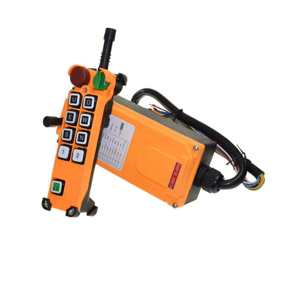 12-24VDC 6 Channel 1 Speed  Hoist Crane Truck Radio Remote Control with E-Stop 