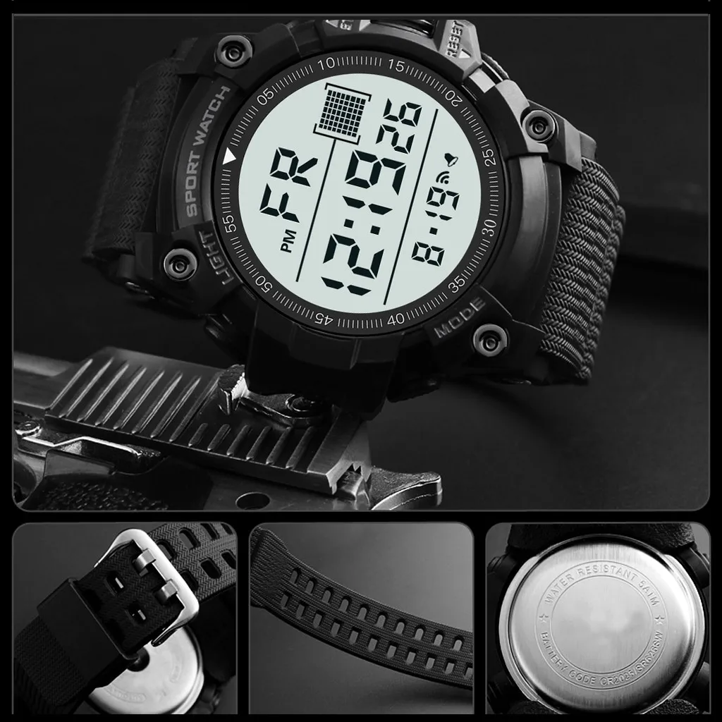 Relogio masculino, модные часы, водонепроницаемые, reloj hombre, для мужчин, для мальчика, lcd, цифровой секундомер, дата, часы, резиновые, спортивные, наручные часы* A