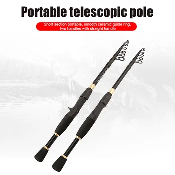

Ultra-short Telescopic Lure Fishing Rod Carbon Fiber Seawater Freshwater Fishing Rod C55K Sale