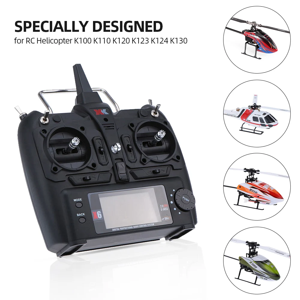 Оригинальный пульт дистанционного управления WLtoys XK X6 2 4G 6CH радиопередатчик для