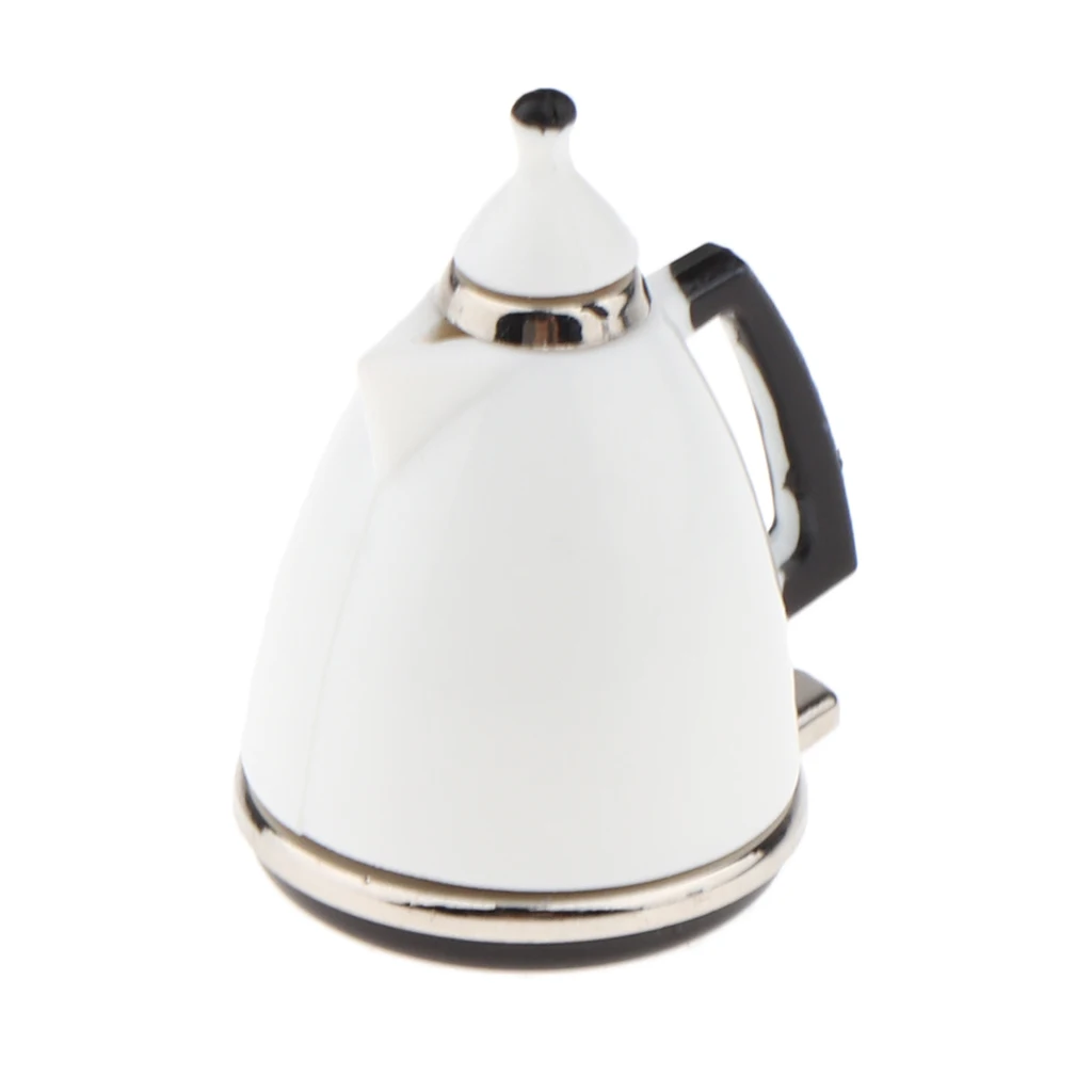 

Dollhouse Miniature White Coffeepot Tea Pot 1:12 Scale Dollhouse Tableware