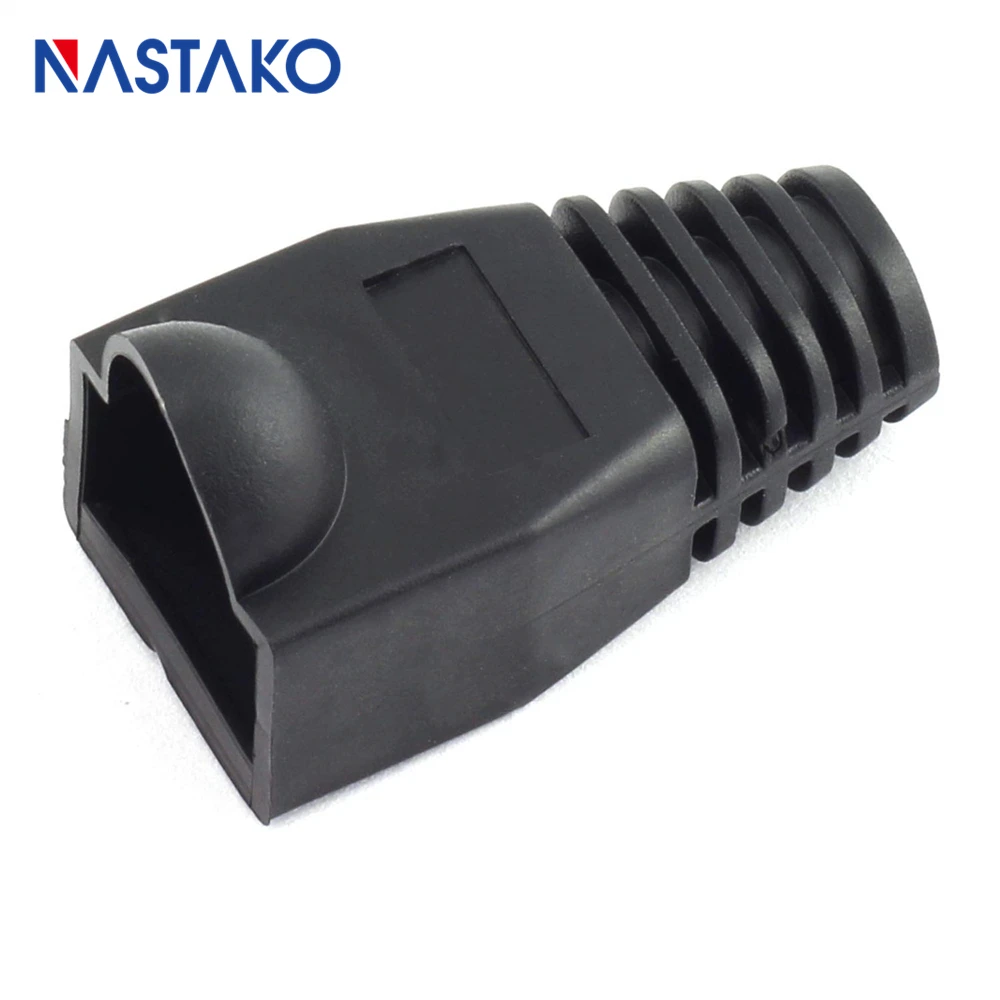 6.0mm Cat5 Cat5e Cat6 RJ45 커넥터 캡 부츠 RJ45 이더넷 케이블 커넥터 네트워크 모듈러 플러그 캡 덮개 검정색