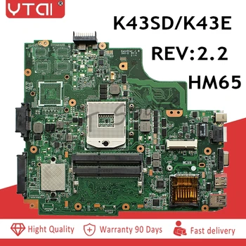 

K43E Motherboard REV:2.2 For ASUS A43E P43E K43E K43SD K43SV K43SJ Laptop motherboard HM65 PGA989 100% tested intact