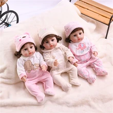 

Dropshipping 48cm/19in Reborns Doll Baby Girl Doll Nurturing Doll Realistic Handmade Soft Body with Brown Curly Hair Popular