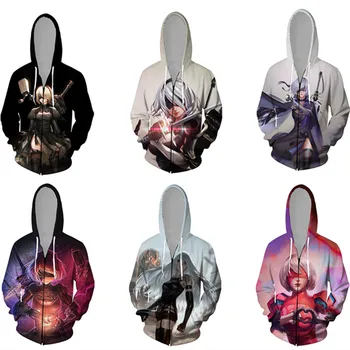 

Game NieR Automata YoRHa No. 2 Type B Costumes NieR Automata Hoodies Jacket Coat Cosplay Halloween men women Hoodies Sweatshirts