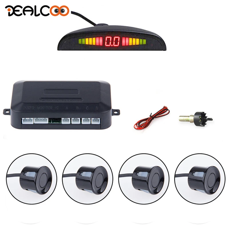 

Dealcoo Parktronic Sensors Parktronic 4 Sensors Car Parking Sensor Kit Electromagnetic Parking Sensor System Parktronic for Car
