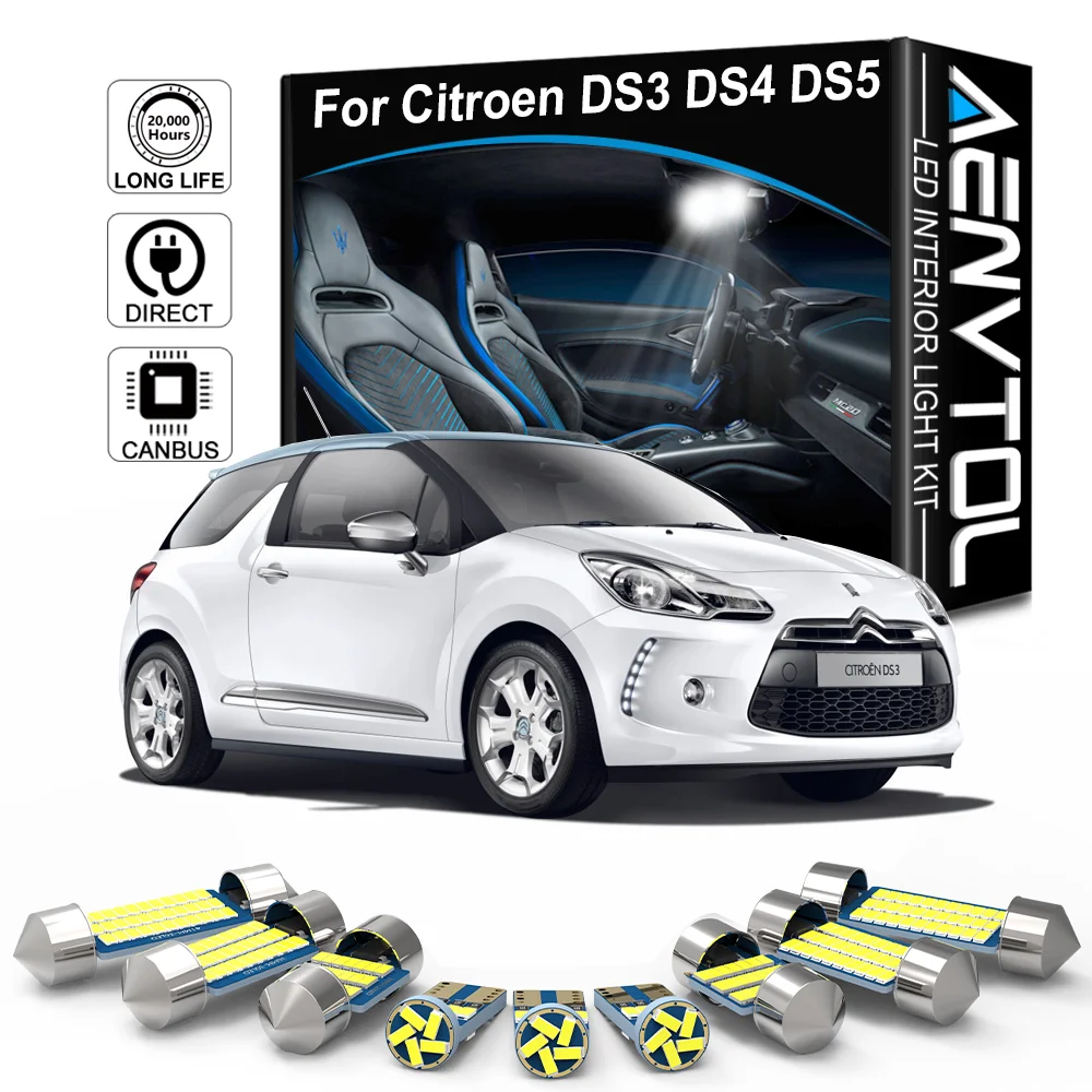 Canbus For Citroen Ds3 Ds4 Ds5 2009-2012 2015 2016 2018 Auto Interior Dome Lights Lamp Blubs Accessories Kits - Signal Lamp - AliExpress