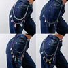 Punk Hip Hop Women Men Jeans Waist Chain Bear Lollipop Pendant Metal Belt Pants Key Chain Harajuku Accessories Jewelry Gift 1