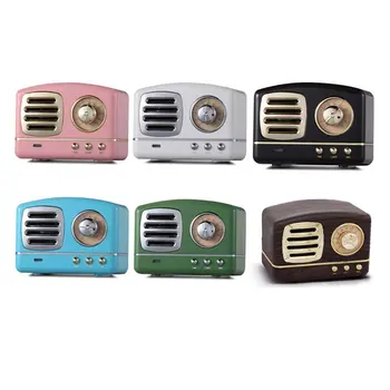 

Retro Style Bluetooth Speaker HM11 Mini Speakers Bass Heavy Bass 3D Stereo Sound USB AUX Sound Effects Music Player Support