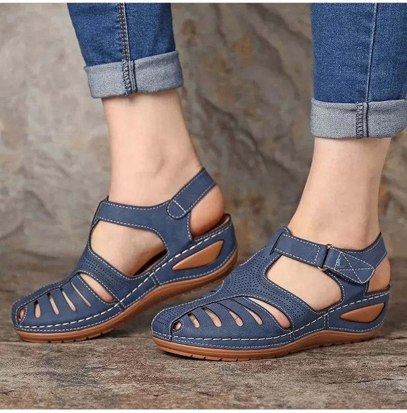 Woman-Summer-Pu-Leather-Vintage-Sandals-Buckle-Casual-Sewing-Women-Shoes-Solid-Female-Peas-Shoes-Ladies