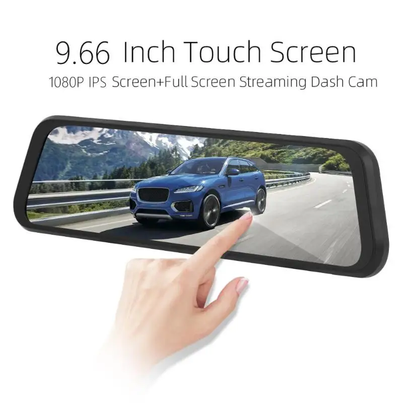 Anytek A7 FHD 1080P Автомобильное зеркало заднего вида DVR камера 9,6" двойной объектив поток медиа ночного видения ADAS Dashcam вождения видео рекордер