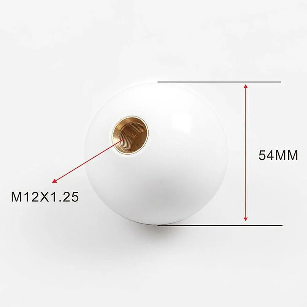 

Auto Shift Knob Gear Round Ball Head Manual Gearbox Lever Handle White Acrylic