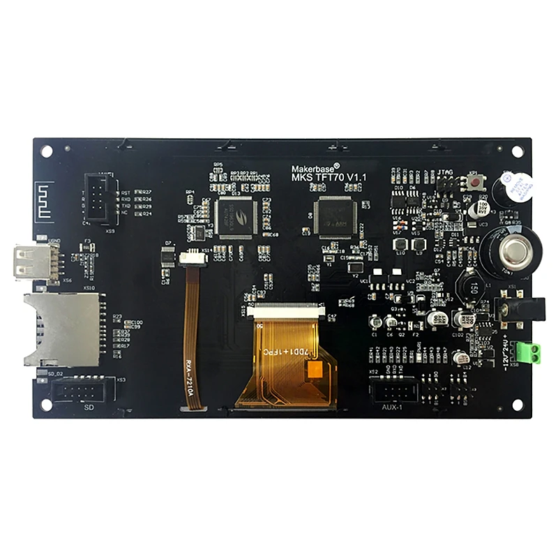 Makerbase 3D-принтер дисплей управления 7 дюймов нажатие на экран поддержка предварительного просмотра Gcode модель с 7 языками MKS TFT70