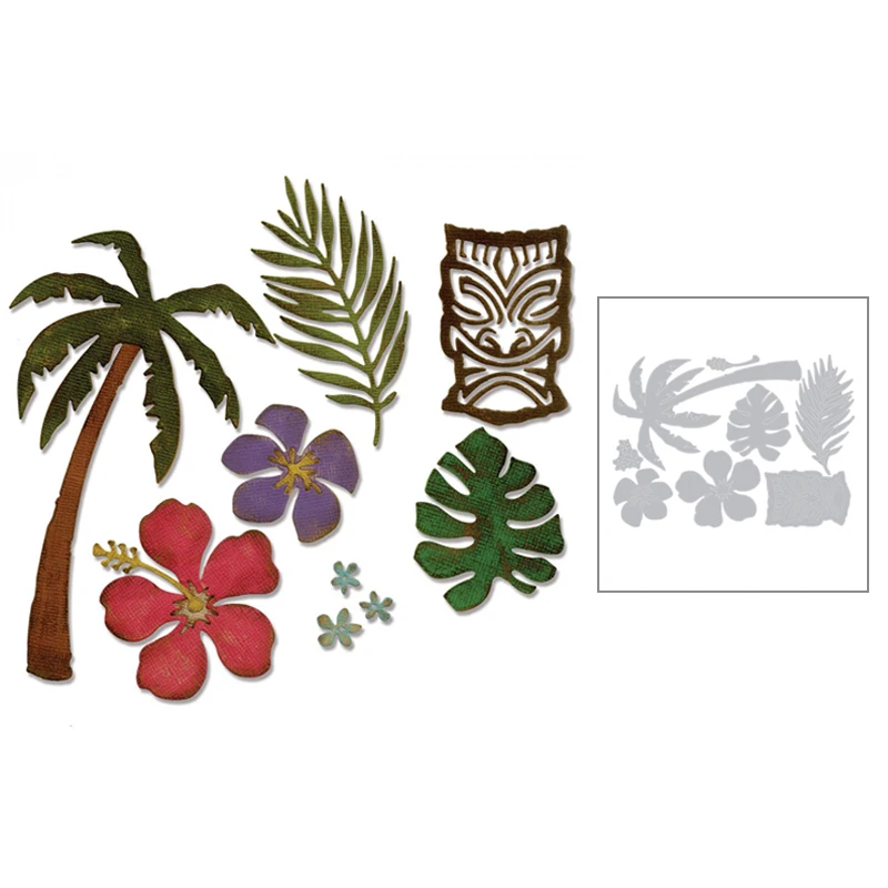 

2020 New Hot Flower Metal Cutting Dies Tree Stencils and Scrapbooking Plant For Foil Leaves Leaf Die Cut Crafts Sets No Stamp