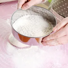 Baking Tool Round Stainless Steel Cake Sieve Flour Kitchen Thicken Filter Pastry Fine Mesh Small Powdered Sugar Colander