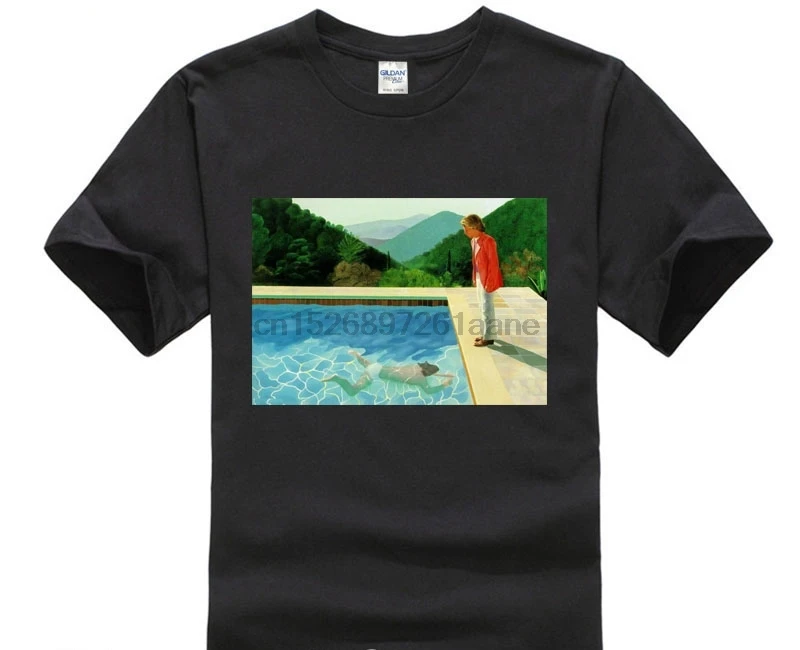 

Pool 2 figures T Shirt by David Hockney Men T-shirt