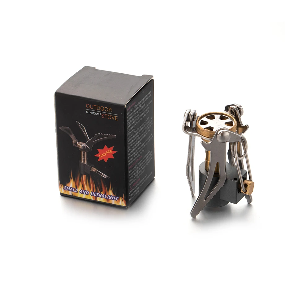 Outdoor Ultra-light Camping Folding Mini Gas Stove Cooking Burner 3000w 45g Pock 
