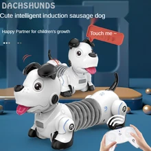 Robot chien télécommandé pour enfants, jouets RC intelligents programmables avec détection de geste, danse, cadeau interactif pour garçons et filles