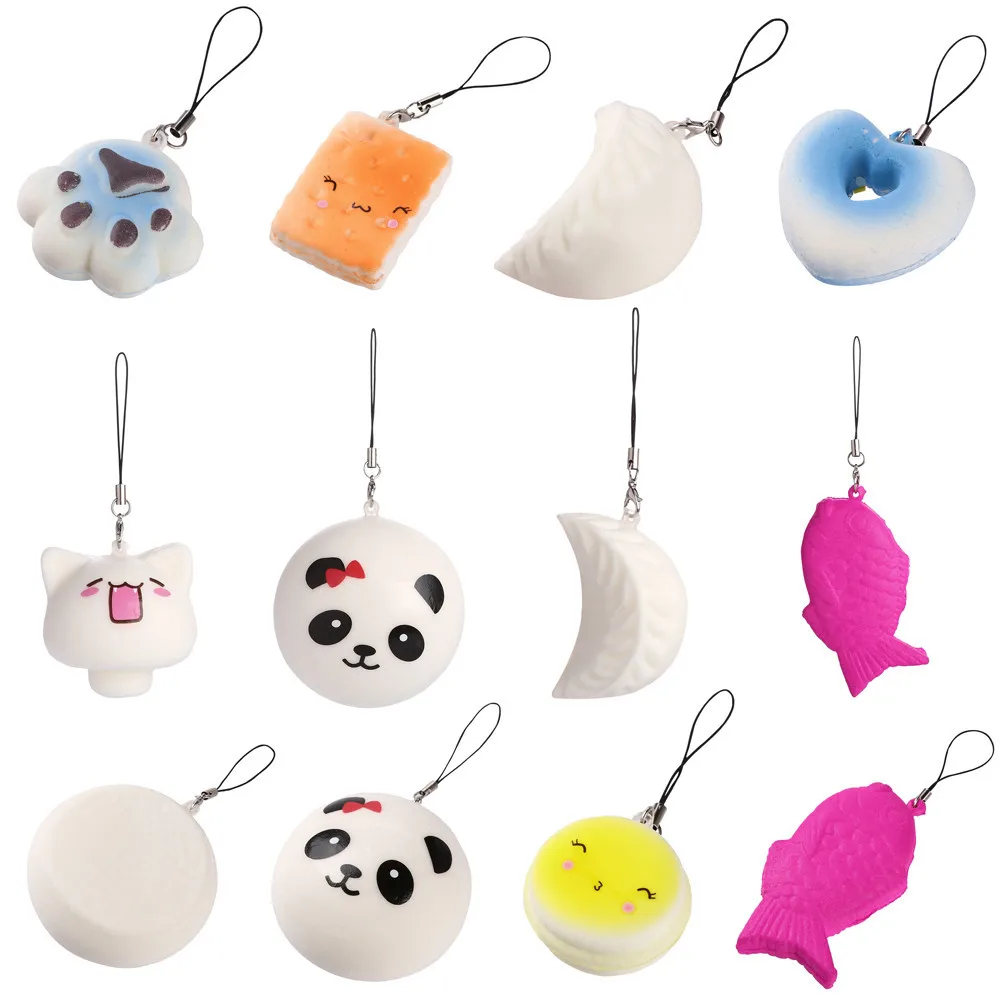 

Squishy mobile phone backpack pendant 20PCS Cute Ankle Bread Rising Collection Squeeze Stress Reliever Toy L107