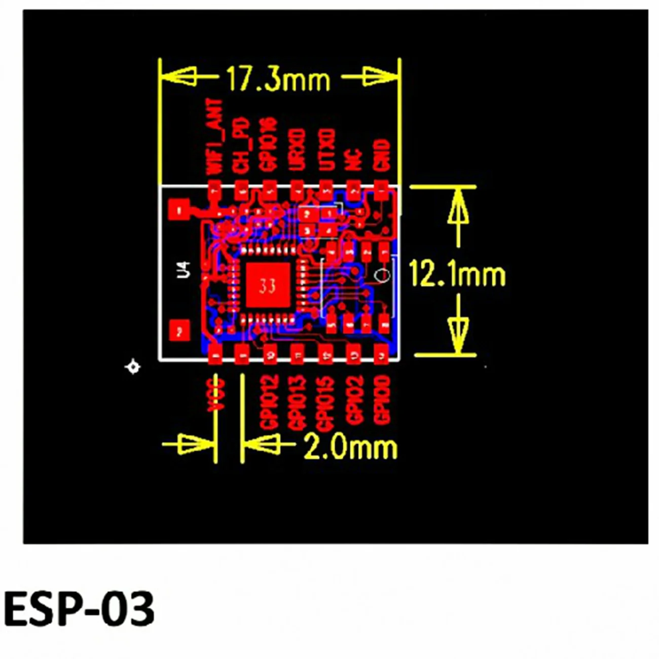 ESP8266 ESP-03 wifi модуль ESP-03 ESP03 удаленный Серийный порт wifi приемопередатчик беспроводной модуль управления для Arduino
