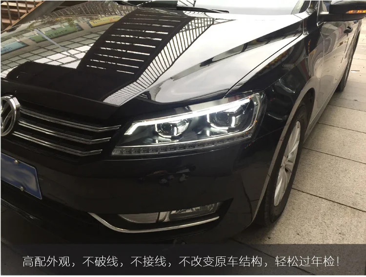 Для Volkswagen new Passat фары в сборе 11-18 модифицированные 16 моделей с светодиодный дневные ходовые огни ксеноновые фары модифицированные