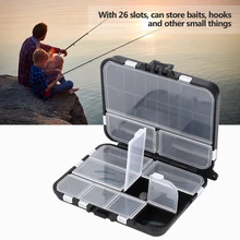 26 Slots Fishing Baits Box Lures Holder Hooks Storage Case Accessory Sea Fishing Tool Box Lightweight and Portable