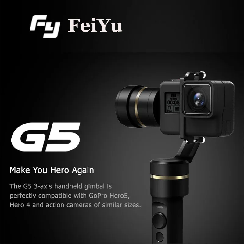 (С двумя батареями) FeiyuTech G5 (Feiyu FY G5) 3 осевой портативный монопод с шарнирным замком