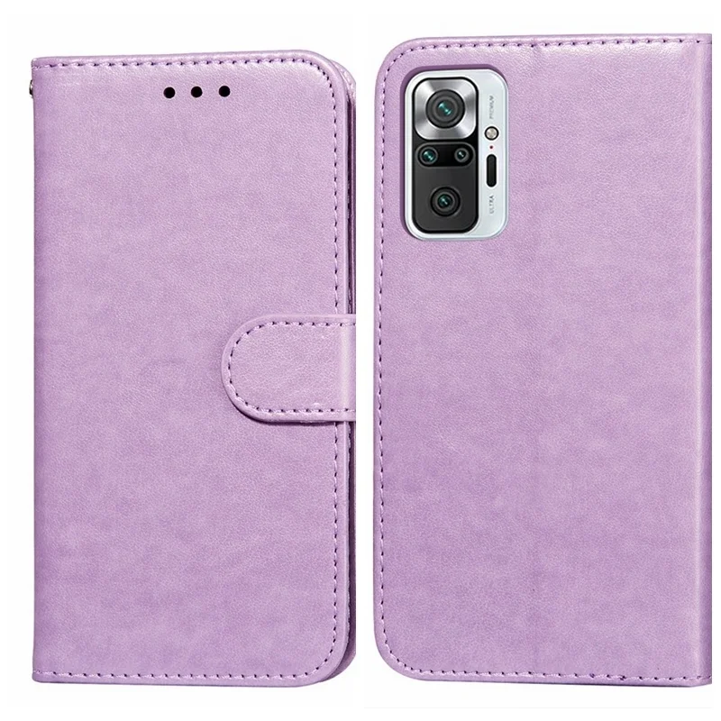 Flip Leather Case For Xiaomi Redmi Note 10 Pro 10S Note10 Luxury Solid color Funda Wallet Card Holder Stand Book Cover Note10Pro cell phone dry bag