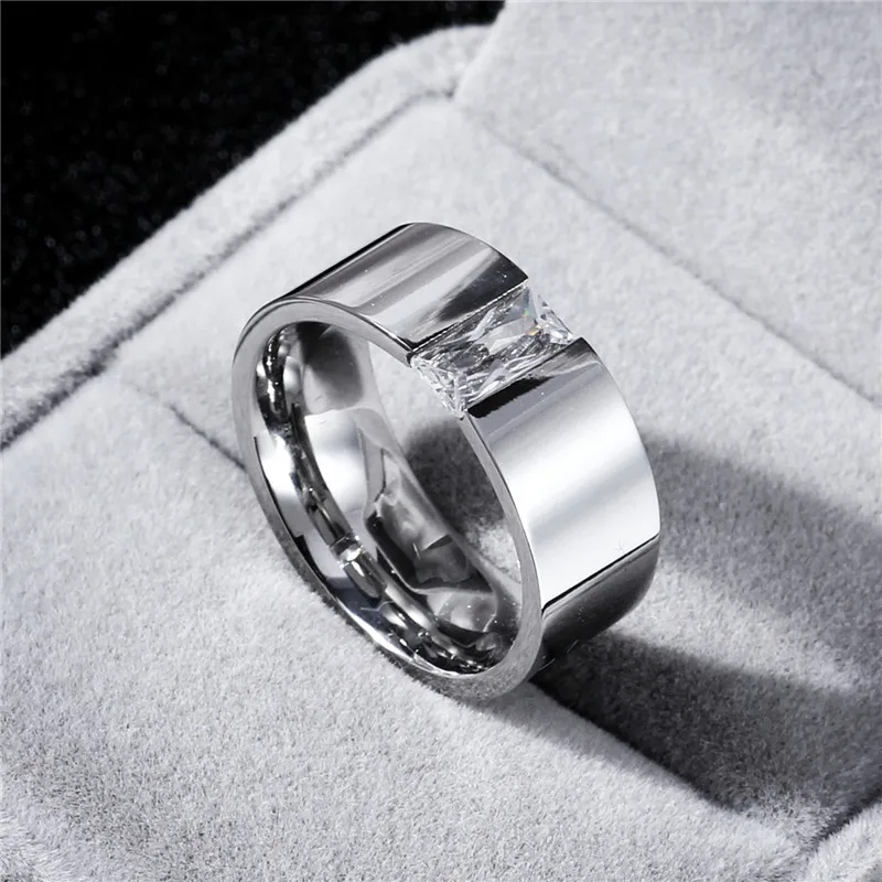 JR2660 8mm Zircon Винтажное кольцо из нержавеющей стали 316L для мужчин и женщин, никогда не выцветает, Лаки, "Ом Мани Падме ГУМ", санскрит, буддистское кольцо с мантрой - Цвет основного камня: JR2660 8mm Zircon