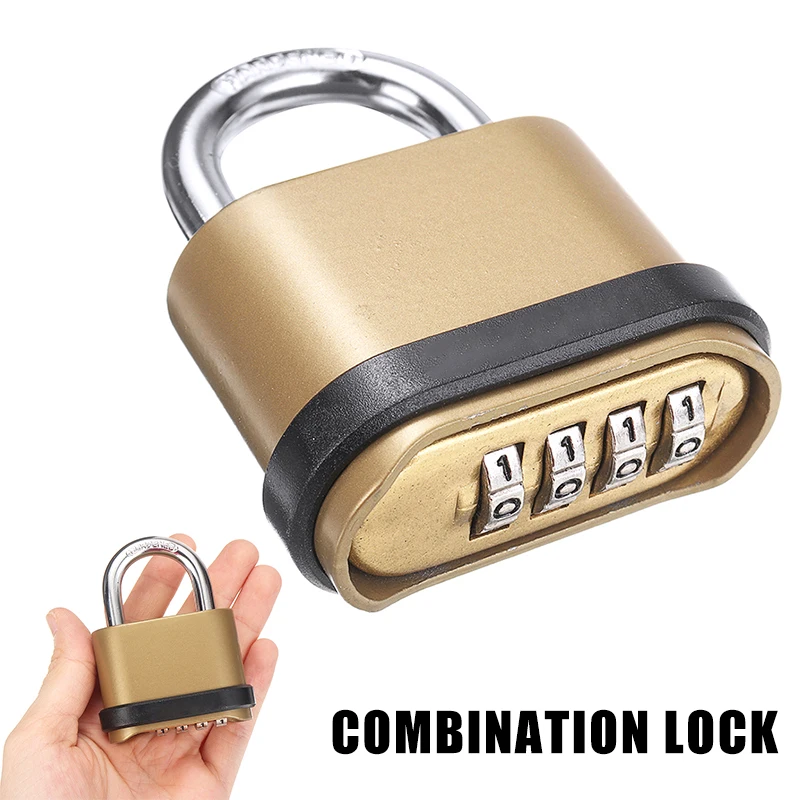 Fourdigit Number Combination Zinc Alloy Lock Padlock For Bicycles Gate