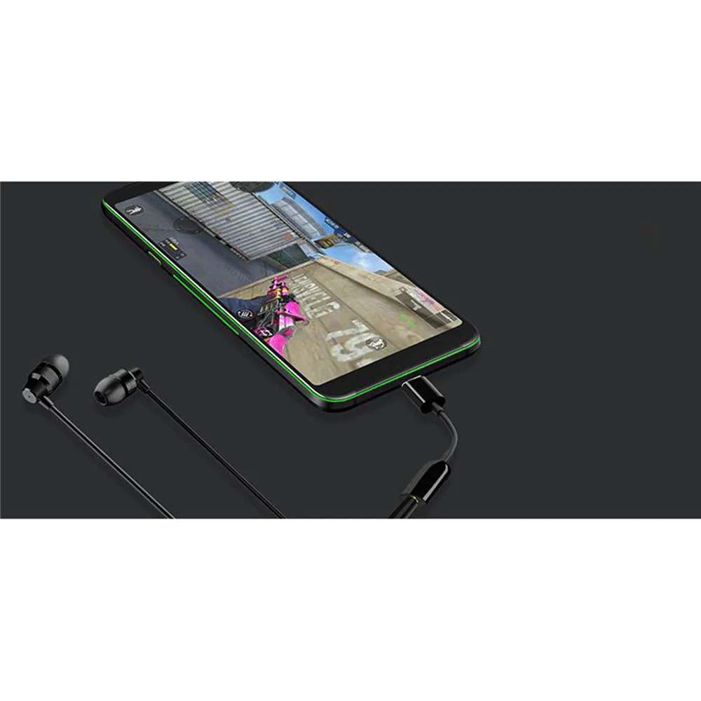 For Xiaomi Black Shark 2 Pro Type C to 3 5mm Mic Microphone Audio Convertor Headphone Adapter for type C Mobile Phones