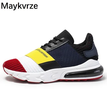 

men shoes flying woven tide male sneakers wild breathable mesh flats man sports casual shoes
