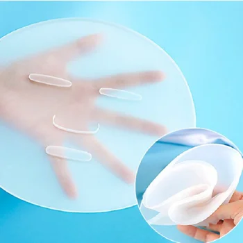 

2Pcs Silicone Mask Tray Makeup Tool Mask Mask Moisturizing Mask Fixed Silicone Film (White Pink)