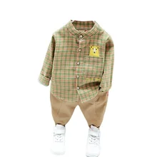 Nueva primavera otoño niños ropa de dibujos animados bebé niños niñas camisa Casual pantalones 2 unids/set niños niño ropa deportiva chándal infantil
