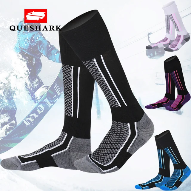US $3.83 Men Women Long Skiing Socks Family Winter Warm Snowboard Stockings Children Hiking Cycling Thicker 