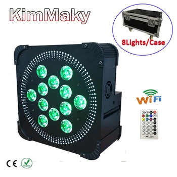 

8PCS/case WIFI IR 12x18W RGBAW-UV 6in1 Led par light battery powered wireless dmx led uplighting