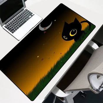 

Animation Mouse Pad A Cute Black Cat Pattern Mouse Pad Computer Notebook Office Keyboard Game Console Accessories Mouse Pad