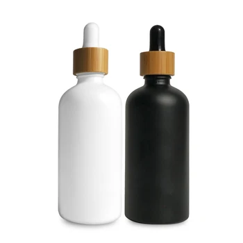 

5-100ML Reagent Eye Dropper Drop Amber Glass Aromatherapy Liquid Pipette Bottle Refillable Bottles with bamboo dropper lid