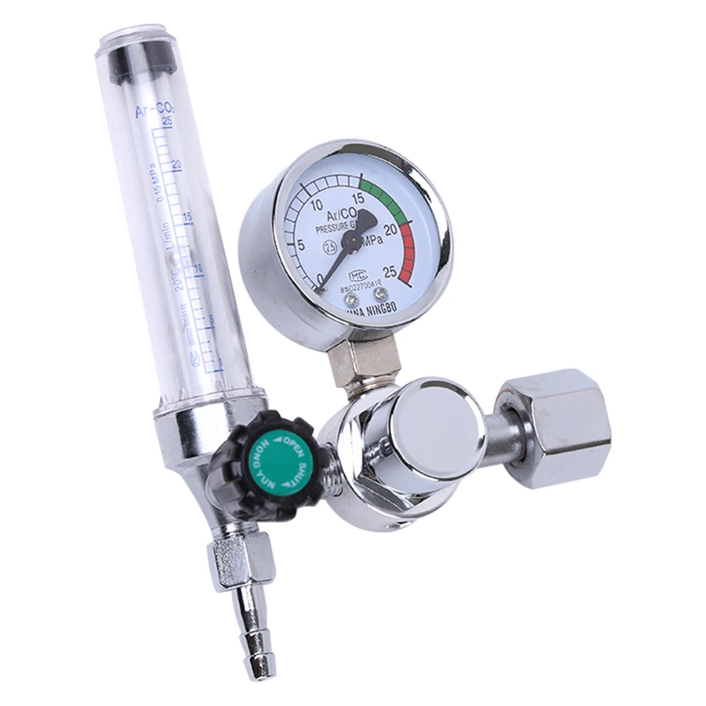 

0-25Mpa Easy Read Argon Regulator Accurate Gas Flowmeter Pressure Reducer Scale Welding Measure Tool Gauge Manual CO2 Zinc Alloy