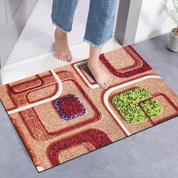 

Geometry PVC Scrape Door Mats Outdoor Indoor Dirt Trapper Mat Non Entry Doormat Entrance Slip Floor Rugs Doorway For Mats Carpet
