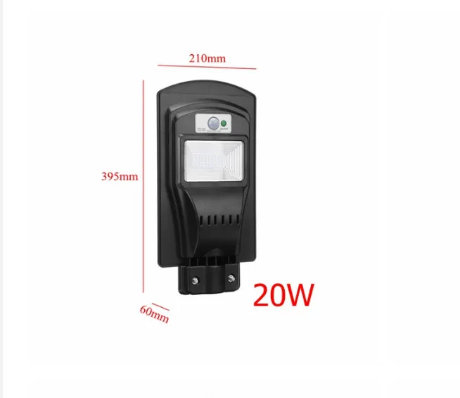 20/40/60W светодиодный настенный светильник IP65 Солнечный уличный световой радар motion 2 в 1 постоянно яркие и индукционные солнечные Сенсор дистанционного Управление - Испускаемый цвет: Холодный белый