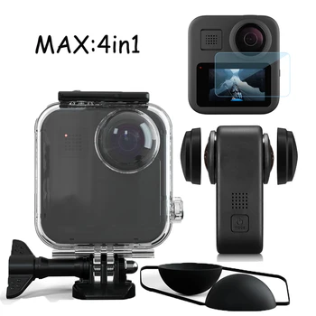 

Tempered Film Lens Protective Covers Set Waterproof Shell Sufficient Enduring Ruggedness for GoPro Max Camera