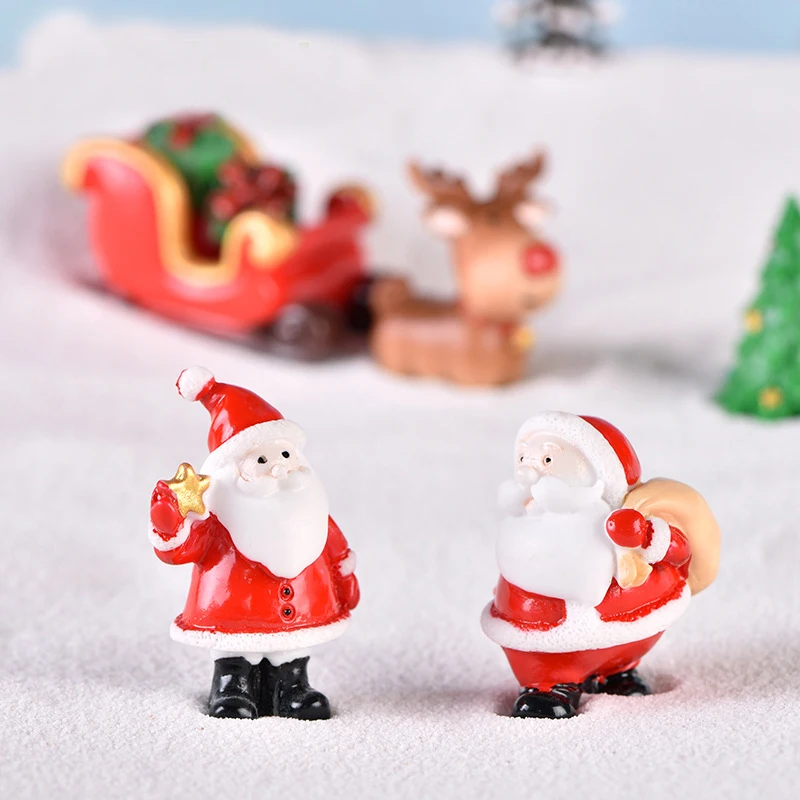 Figurine de père noël en résine, jouets, poupée, accessoires de décoration  créatifs pour la maison, chambre Miniature, décoration de jardin -  AliExpress