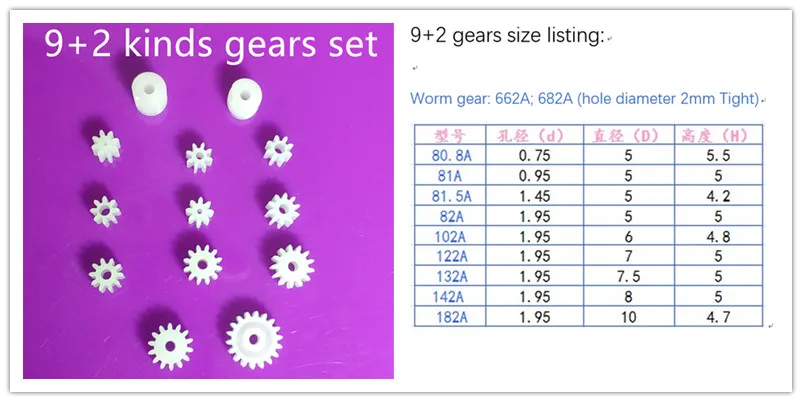 Пластиковый комплект шестеренок DIY сборный игрушечный зубчатый ремень червячная лента колеса секторная Корона двойной вал слой вертолет части автомобиля дропшиппинг
